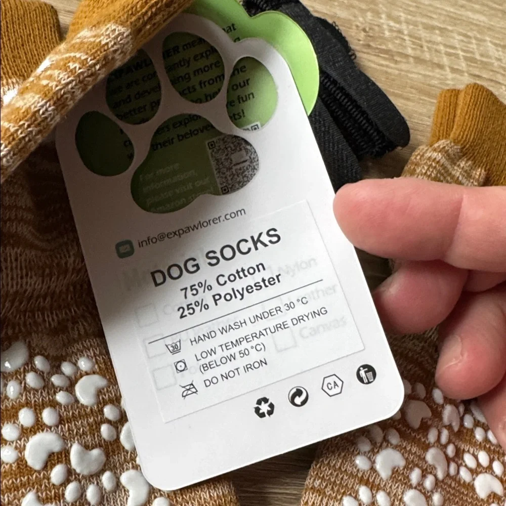Brown Dog Paw Grip Socks no chew safety no slip indoor or outdoor xl doggie NEW
